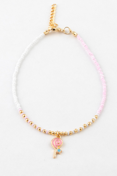 Sortie Aksesuar حلق مرصع بالخرز على شكل حلوى 005