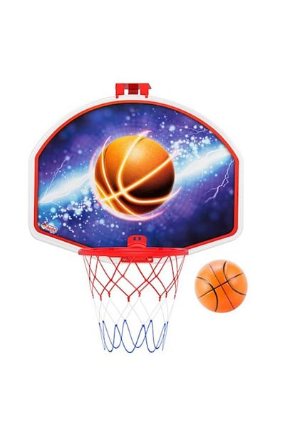 OEM Set de baschet cu minge si cos, Multicolor, 40 x 30 cm