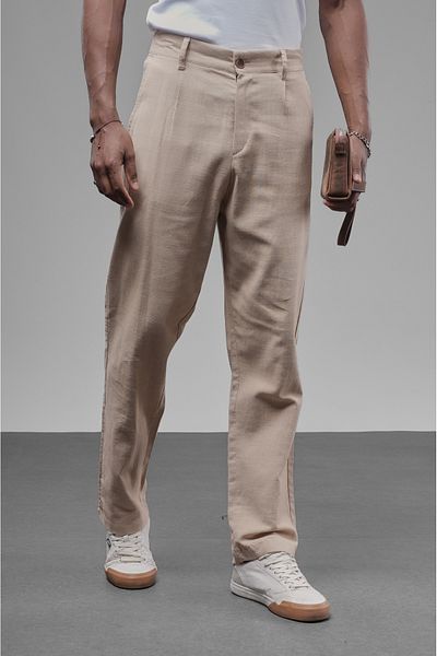 Butik Trend Biz Baggy Fit Pleated Casual Pants