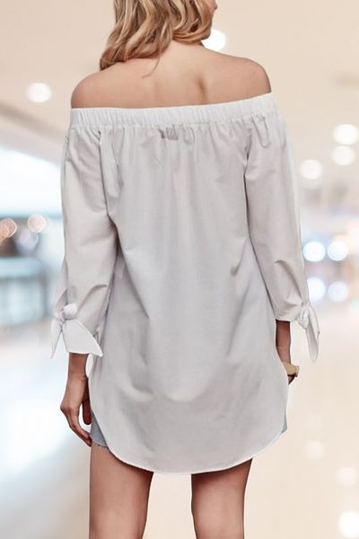 citystyle Καλοκαιρινό γυναικείο λευκό μίνι φόρεμα με κοντό μανίκι Madonna
