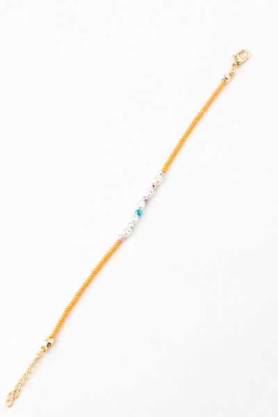 Sortie Aksesuar Crystal Stone and Crystal Pearl Figured Bead Bracelet 004