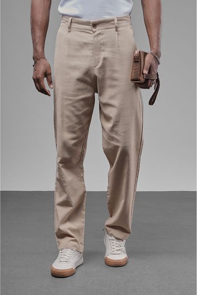 Butik Trend Biz Baggy Fit Pleated Casual Pants