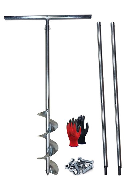 Pars Endüstri Galvaniz Toprak Delme Sondaj Burgusu Çap 15 cm Boy 3 mt
