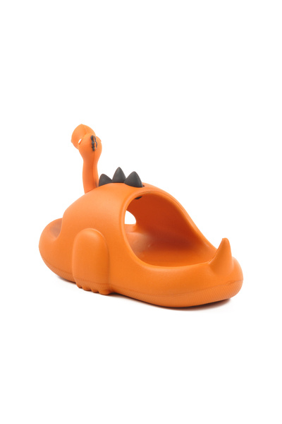 AYAKMOD Orange Lightweight Eva Dinosaur Figured Unisex Children's Slippers Cool P-F