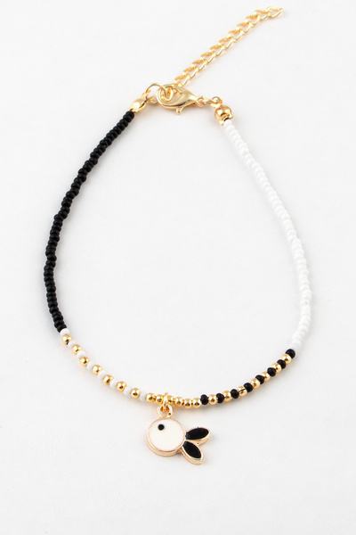 Sortie Aksesuar Fish figured enamel beaded anklet 002