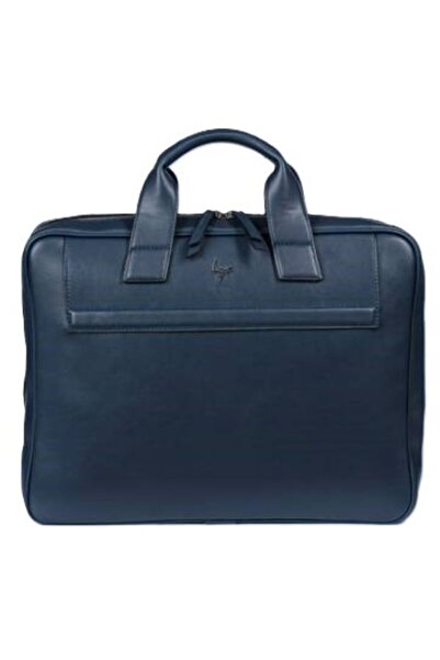 BYZ -211 Navy Blue 39X29X6Cm Faux Leather Briefcase