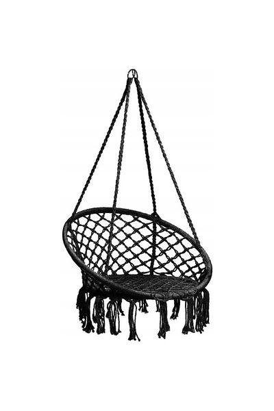 PAGMIL Suspended Hammock Chair, PAGMIL, Rattan, Black