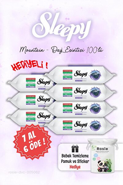 Sleepy 7 AL 6 ÖDE Mountain Dağ Esintisi Islak Havlusu ve ROSIE