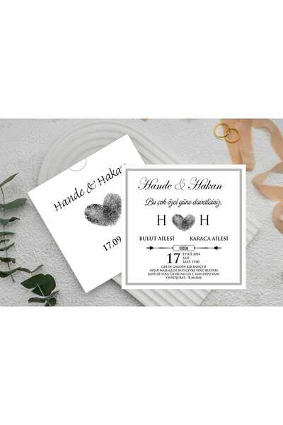 by-za davetiye Beyza Davetiyecilik düğün Davetiyesi (50 ADET baskısız )