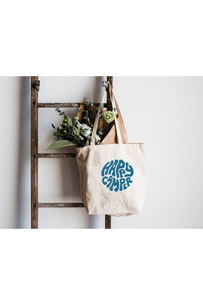 GİFTORA Happy Printed Gusseted Canvas Bag