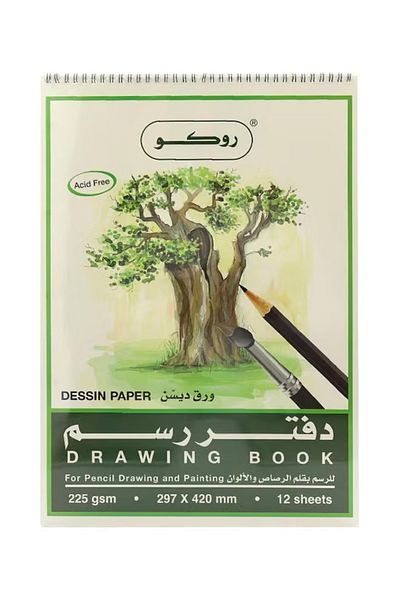 Roco Sketch Book, Assorted Color, A3 (29.7 X 420 mm), 225.00 g ( 7.94 oz multicolour