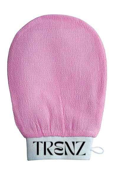 KAYAN Korean Bath Loofah for Skin Cleaning and Exfoliation, Viscose Glove for Moroccan Bath, in Pink Color