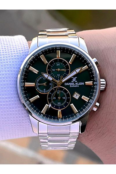 Daniel Klein Calendar Inner Functions Active Steel Band 30 Mt Water Resistant Men Wristwatch Vs.Blkt.0473