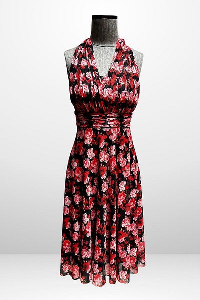 By Saygı Rochie florală mică căptușită pentru damă
