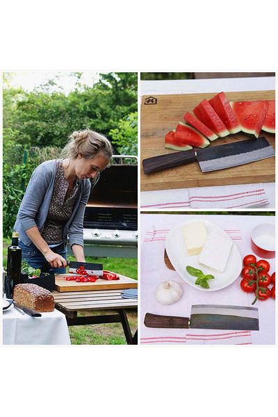OEM Traditional Asian kitchen knife, handmade, blade length 21cm, made of carbon steel