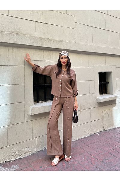ikomteks Button Detailed Trousers Suit