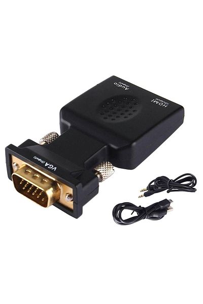 divendi-ro VGA (D-SUB) to HDMI Plug&Play Converter, Full-HD - Black