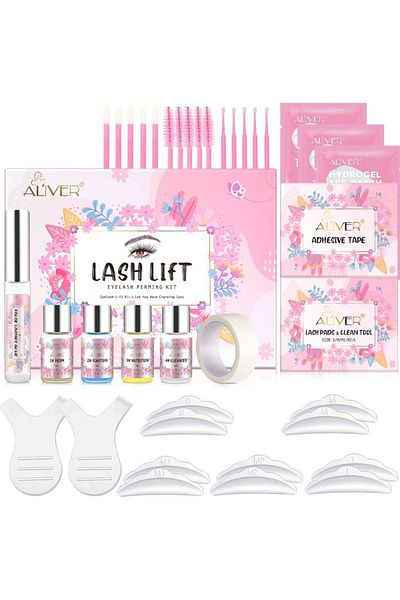 ALİVER Kit profesional pentru laminarea genelor, alungire, ondulare și efect de volum, lifting de gene
