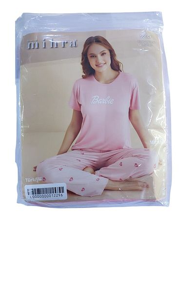 Mihra Milan Short Sleeve Bottom Long Pajama Set