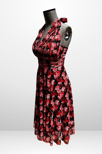 By Saygı Rochie florală mică căptușită pentru damă