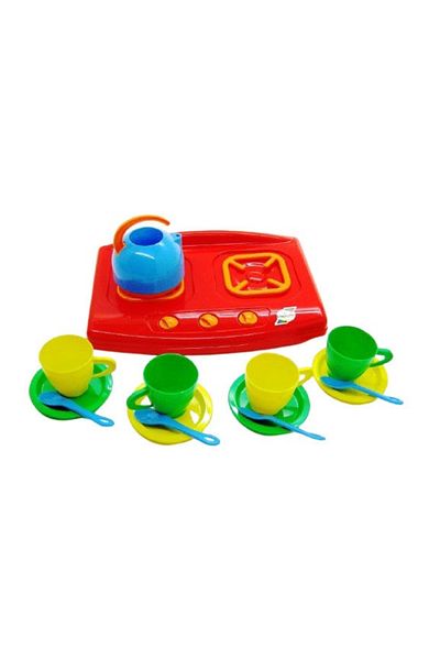 Orion Set de joacă - Aragaz cu accesorii pentru ceai pentru copii de peste 3 ani