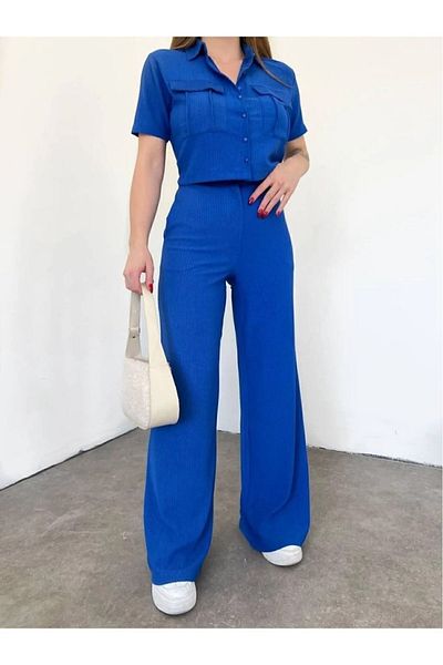 Afiş Butik Women's Button Detailed Capped Pant Suit