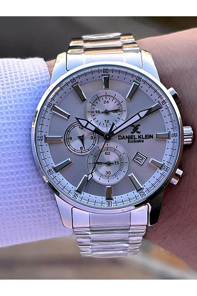 Daniel Klein Calendar Inner Functions Active Steel Band 30 Mt Water Resistant Men Wrist Watch Vs.Blkt.0474