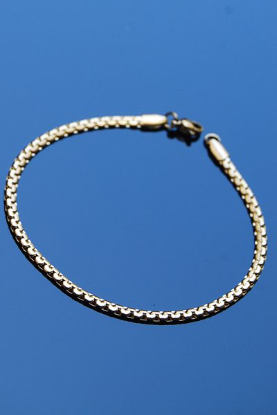 Rua Jewelry Steel Crush Elegant Bracelet 3 mm Gold Color |   Non-Blackening, Unisex, 2 Years Warranty