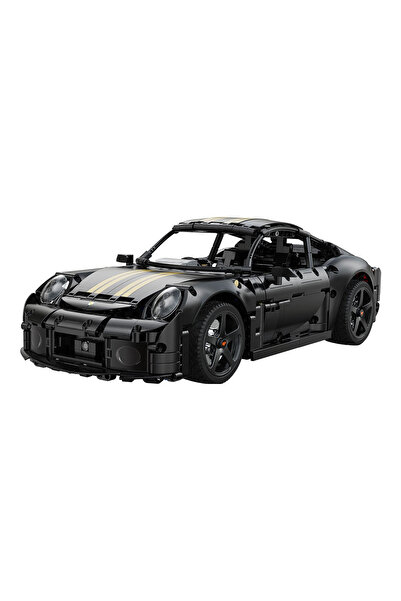 welcomein Lisanslı 45 cm 1655 Parça Uzaktan Kumandalı Yapı Bloğu Araba – Mat Siyah Porsche Cayman Model RC Set
