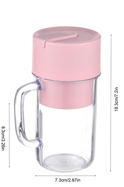 ESENLİWE Smoothie Meyve Sıkacağı Özel Üretim Pipetli Bardak Blender Meyve Sıkacağı USB Elektrikli