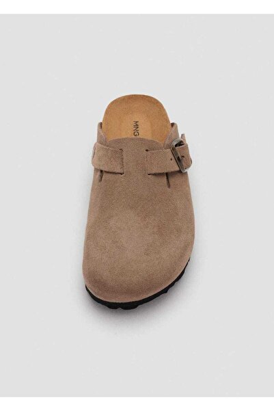 MANGO Kids Tokalı deri terlik