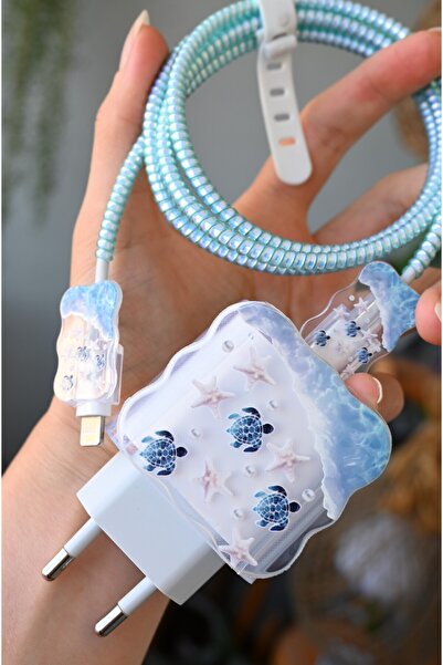 Go Aksesuar iPhone 18/20/25 W Şarj Cihazı Uyumlu 5 Parça Şarj Koruma Seti