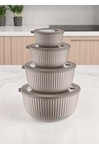 Se Yank Haus Set of 4 Vacuum Sealed Storage Containers with Lids Microwave and Freezing Suitable Storage Containers