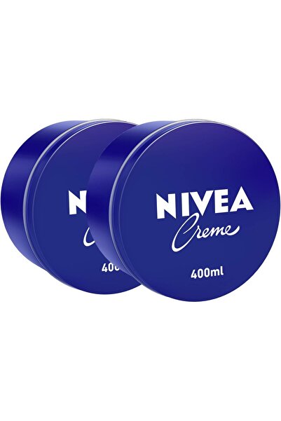 NIVEA Moisturising Cream, Universal All Pourpose Moisturizer for Face Body Hands, Tin 2x400ml
