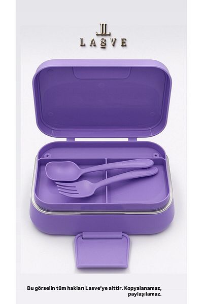 kuromi New Season 1030ml 34.8 O,Z 2 Layer 5 Compartment Stainless Steel Feeding Box