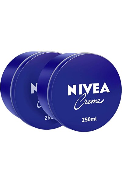 NIVEA Moisturising Cream, Universal All Pourpose Moisturizer for Face Body Hands, Tin 2x250ml
