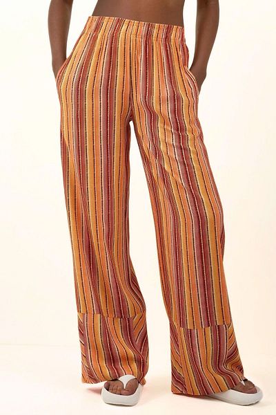 Hiccup Pantaloni cu picioare late cu model în dungi