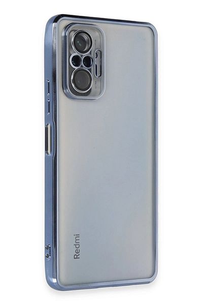 CepteToptan حافظة هاتف Xiaomi Redmi Note 10 Pro من السيليكون مع عدسة - أزرق فاتح - MKİ3476-6808