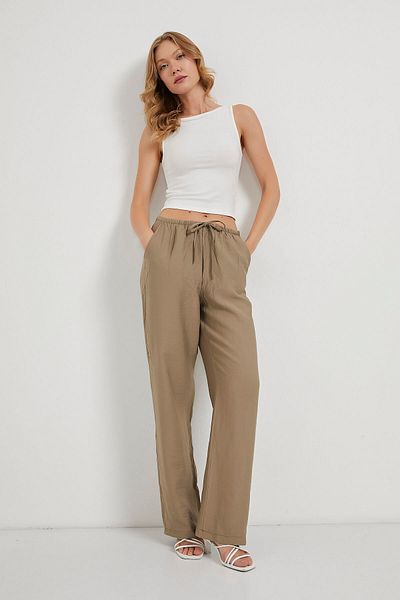 Arma Life Armalife 2306 Elastic Waist Lace up Casual Women's Pants