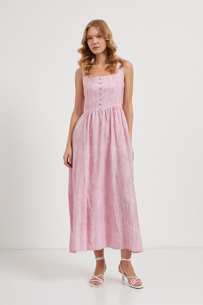 Arma Life ARMALIFE 4835 ΓΥΝΑΙΚΕΙΟ ΦΟΡΕΜΑ ΜΑΞΙ ΜΕ ΚΟΥΜΠΙ ΜΠΡΟΣΤΑ ΛΕΠΤΟΜΕΡΗ ΓΙΑΠΕΛ