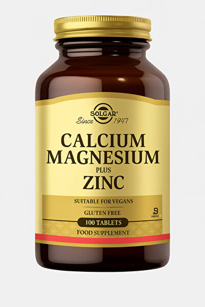 Solgar Calcium Magnesium Plus Zinc ( Kalsiyum Magnezyum ve Çinko ) 100 Tablet