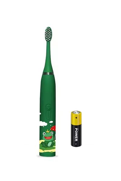 MOAWAVE Soft Electric Toothbrush for children +3, with battery included, Green color MOAWAVE™