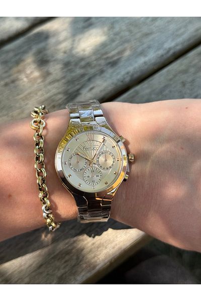 Ferrucci Rosegold Color Function Look Sport Stylish Steel Color Changing Women's Watch