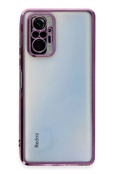 CepteToptan حافظة هاتف Xiaomi Redmi Note 10 Pro من السيليكون مع عدسة - أرجواني - MKİ7863-7133