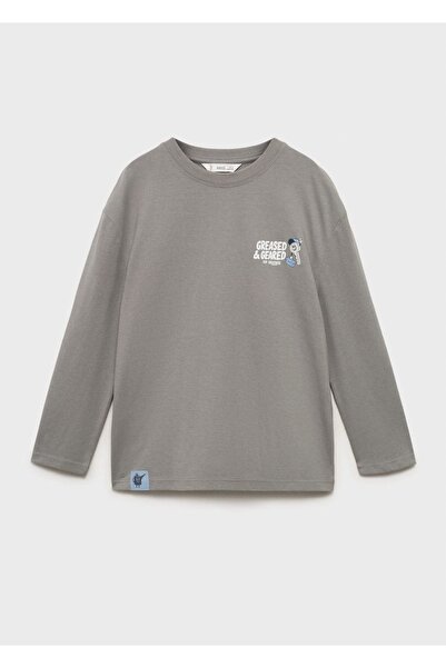 MANGO Kids Desenli pamuklu tişört