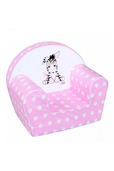 divendi-ro Sponge armchair for children, zebra print, New Baby, pink