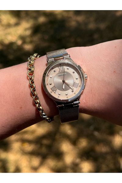Ferrucci Rosegold Moving Wicker Cord Steel Color-Changeable Women's Watch