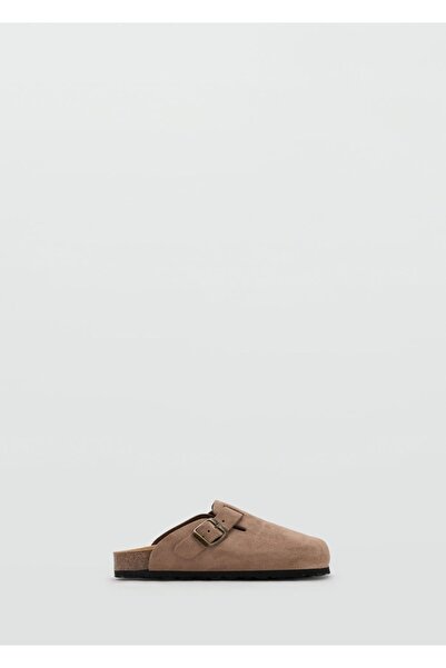 MANGO Kids Tokalı deri terlik