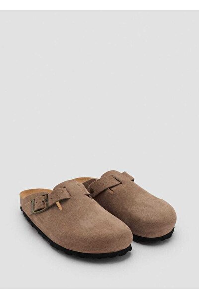 MANGO Kids Tokalı deri terlik