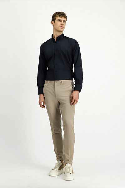 Kiğılı Super Slim Fit Extra Slim Fit Lycra Striped Classic Fabric Trousers